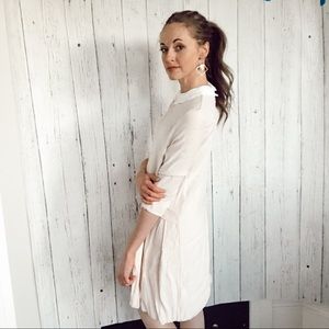 Light Pink Collard Shift Dress